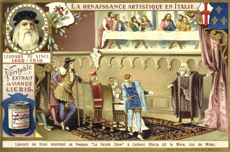 Leonardo da Vinci az utolsó vacsora freskóját mutatja Ludovico Sforzának, Milánó hercegének alkotó: European School