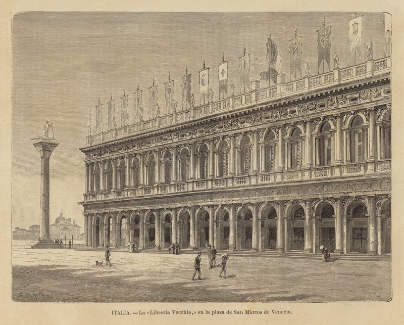 Libreria Vecchia a velencei Piazza San Marco-ban alkotó: European School