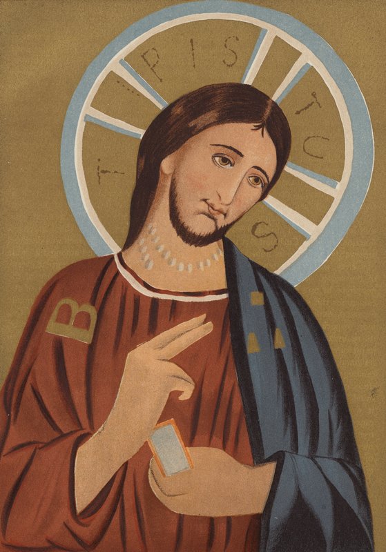 Jézus Krisztus hasonlatossága: Szent Ágnes katakombáiból (kromolito) alkotó: European School