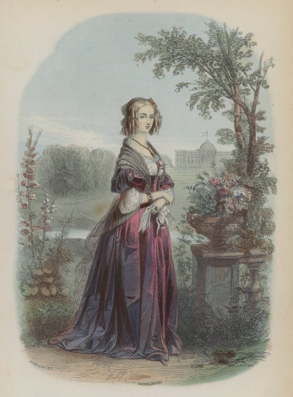Orléans-i Louise, I. Lipót királyné hitvese, a belgák királya (színes metszet) alkotó: European School
