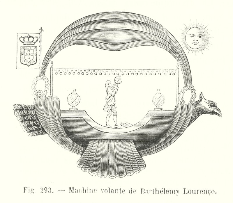 Machine volante de Barthelemy Lourenco (metszet) alkotó: European School