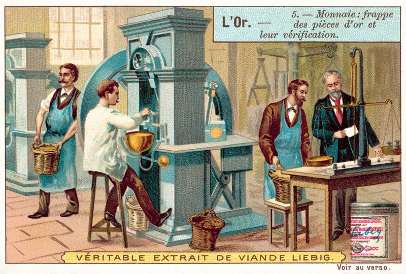 Aranyérmék készítése és ellenőrzése (chromolitho) alkotó: European School