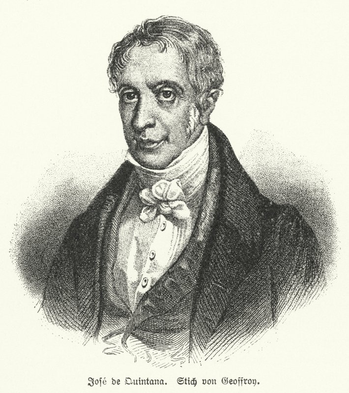 Manuel Jose Quintana spanyol költő (litho) alkotó: European School