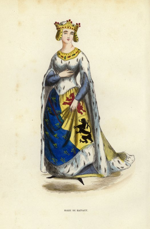 Marie De Hainaut (színes metszet) alkotó: European School