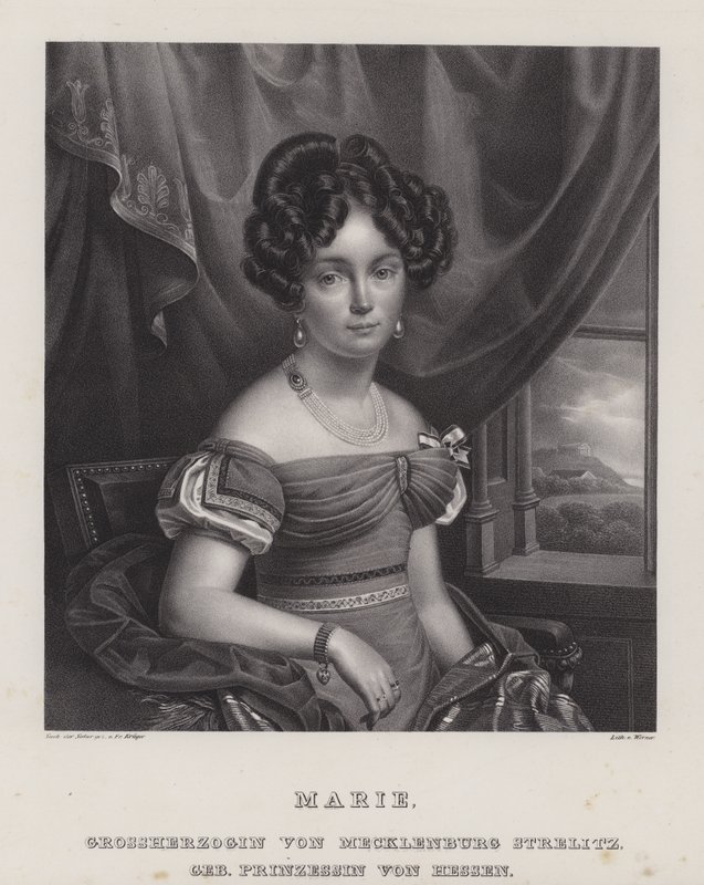 Marie, Mecklenburg-Strelitz nagyhercegnője (litho) alkotó: European School