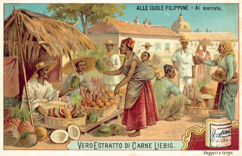 Piaci jelenet (chromolitho) alkotó: European School