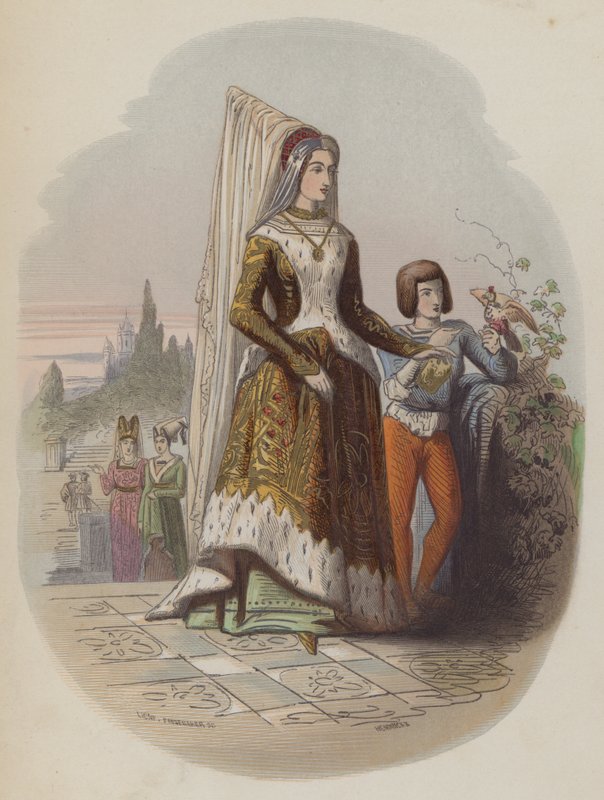 Burgundi Mária, I. Maximilianus leendő római római császár első felesége (színes metszet) alkotó: European School