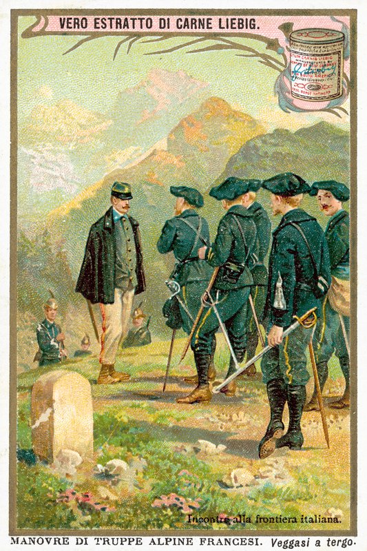 Találkozó az olasz határon (chromolitho) alkotó: European School