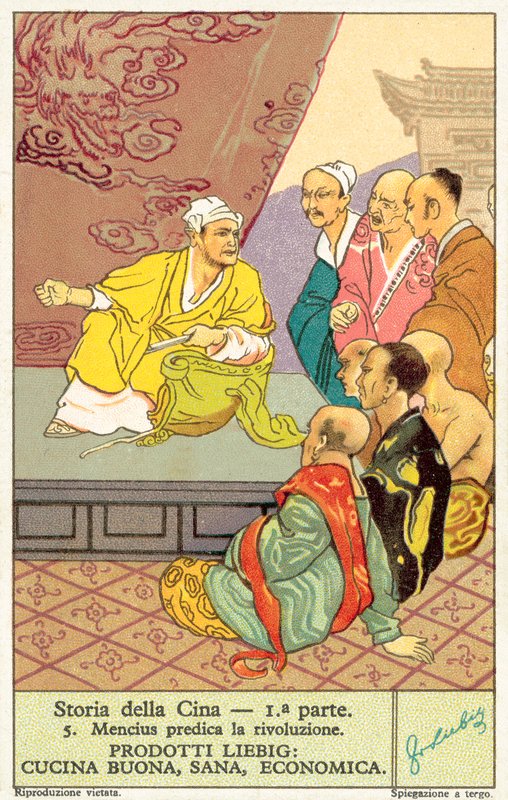 Mencius forradalmat prédikál (chromolitho) alkotó: European School
