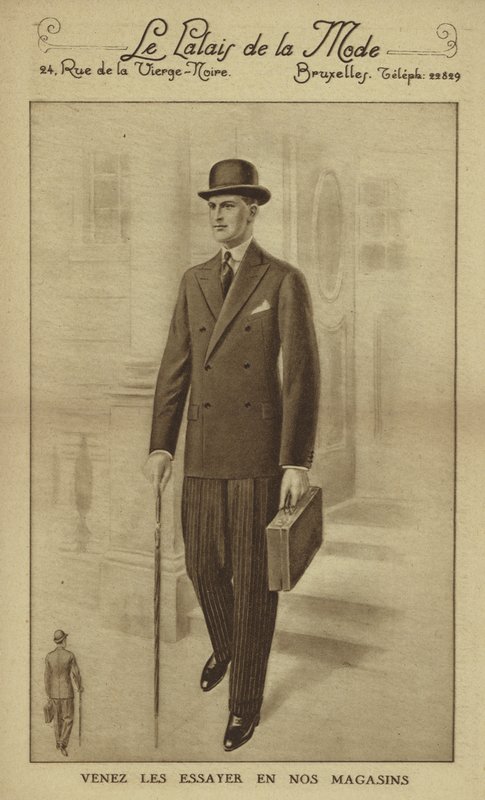Férfi divat az 1930-as évek körül (litográfia) alkotó: European School