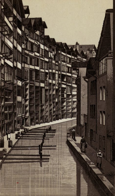 Metz: Gerber-Strasse (litho) alkotó: European School