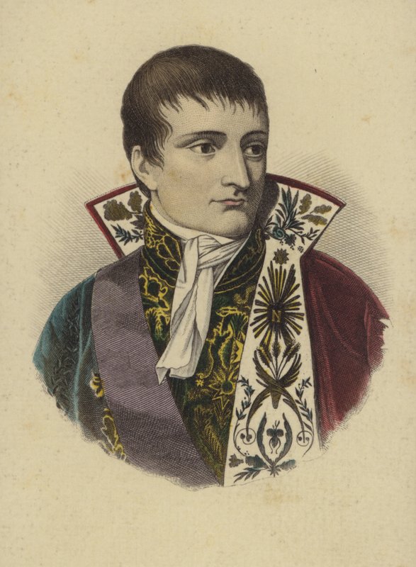 Napóleon Bonaparte (színes metszet) alkotó: European School