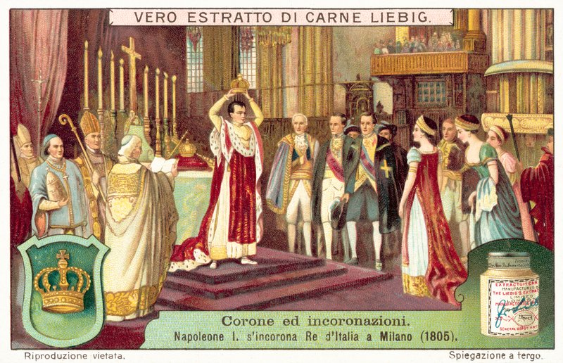 Bonaparte Napóleon olasz királlyá koronáztatta magát Milánóban alkotó: European School