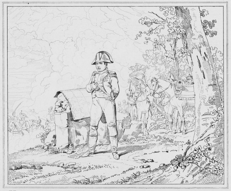 Napóleon: Napoleon a Charleroi, Napoleon at Charleroi (metszet) alkotó: European School