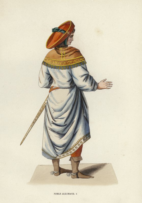 Noble Allemand (színes metszet) alkotó: European School