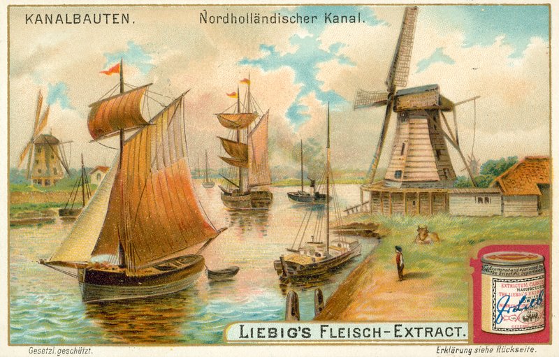 Noordhollandsch Kanaal, Hollandia (kromolitográfia) alkotó: European School