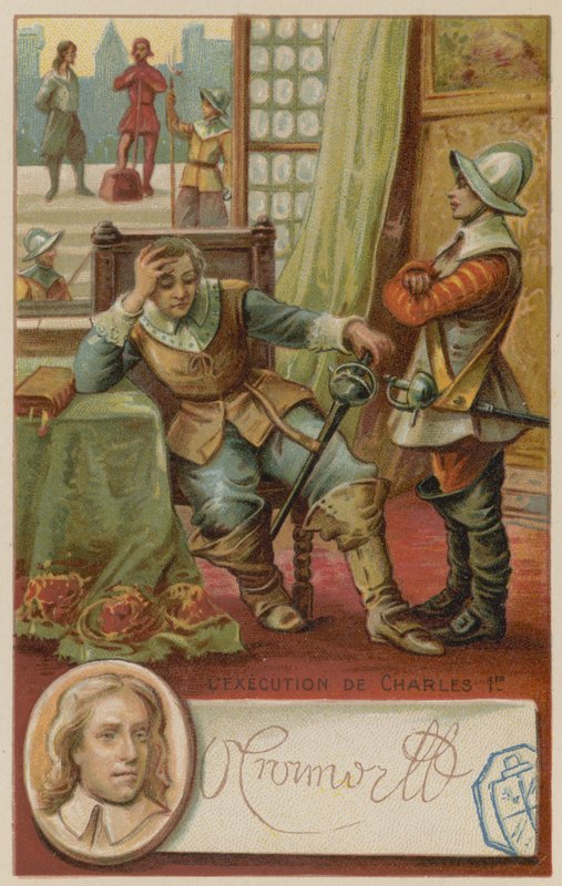 Oliver Cromwell és I. Károly kivégzése, 1649 alkotó: European School