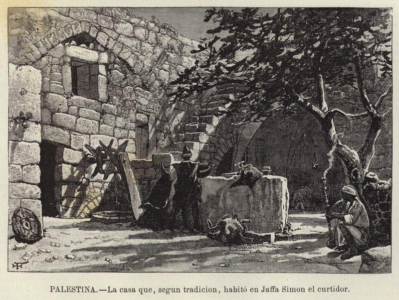 Palesztina, A ház, amely a hagyomány szerint Jaffa Simon tímárban lakott alkotó: European School
