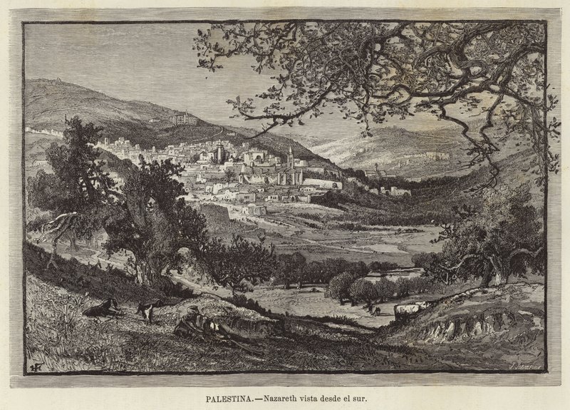 Palesztina, Názáret délről nézve alkotó: European School