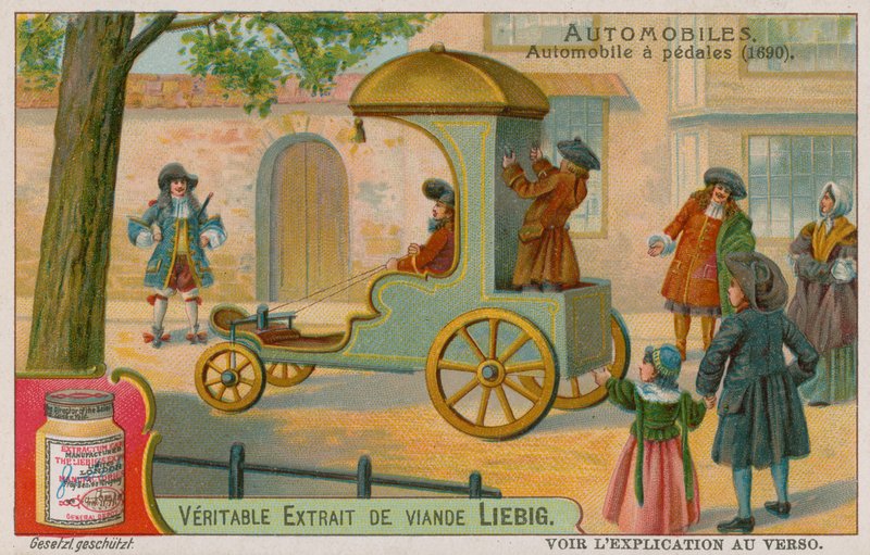 Pedálos autó, 1690 alkotó: European School