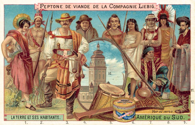 Dél-Amerika népei (chromolitho) alkotó: European School