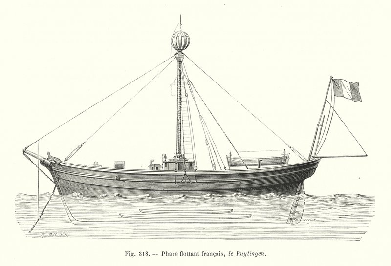 Francia úszó világítótorony, Le Ruytingen (metszet) alkotó: European School