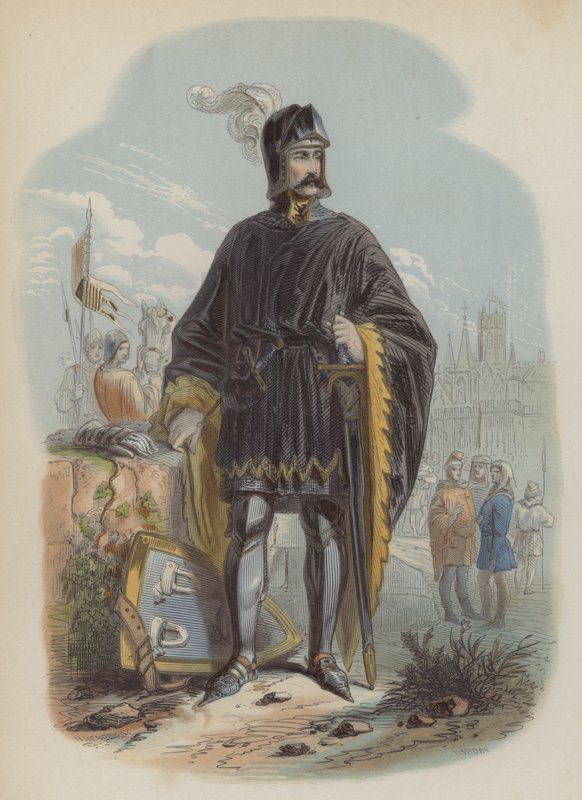 Philip van Artevelde, flamand hazafi és lázadó (színes metszet) alkotó: European School
