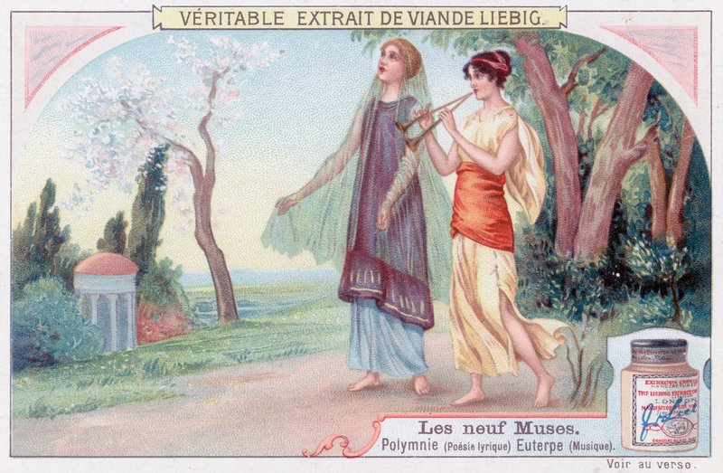 Polyhymnia (lírai költészet) és Euterpe (zene) alkotó: European School