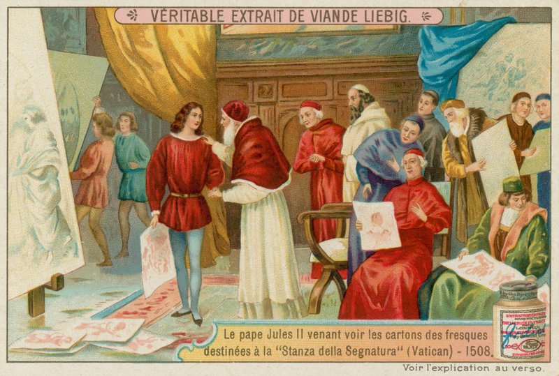 II. Julianus pápa a Vatikán számára készült vázlatokat nézi alkotó: European School