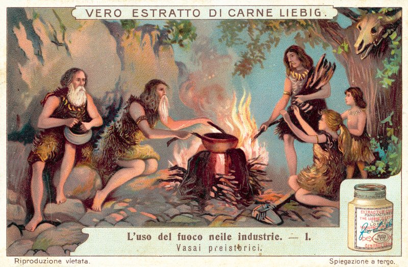 Őskori fazekasok (chromolitho) alkotó: European School