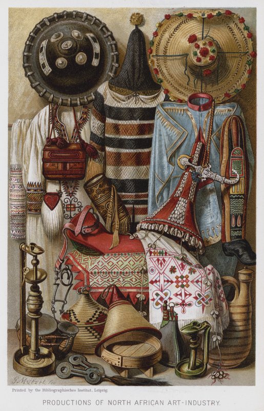 Az észak-afrikai művészeti ipar (chromolitho) produkciói alkotó: European School