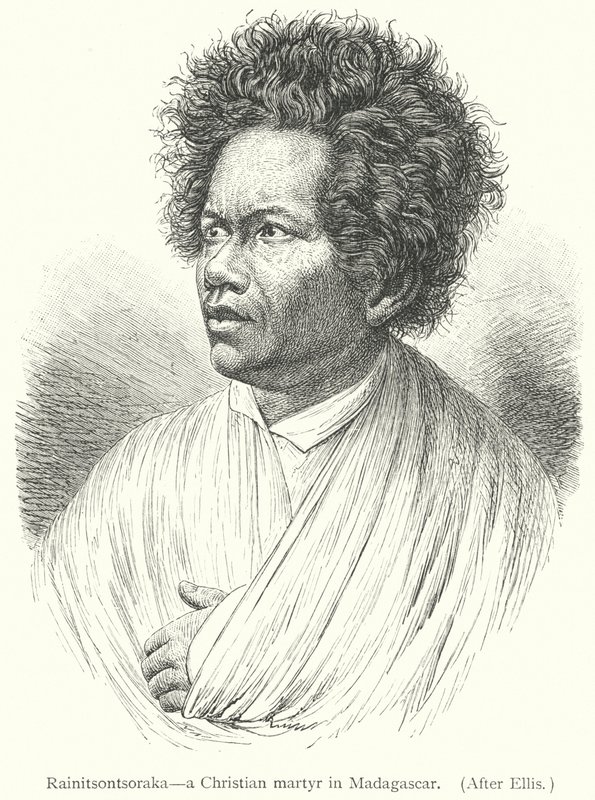 Rainitsontsoraka, keresztény mártír Madagaszkáron (metszet) alkotó: European School