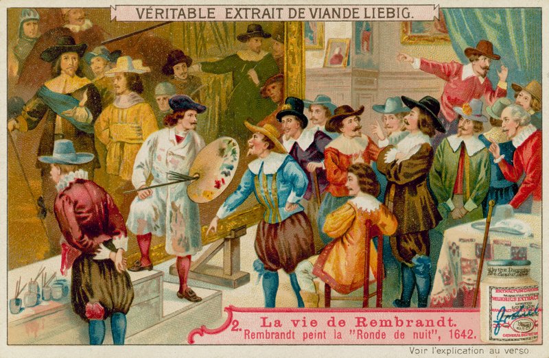 Rembrandt Paintings Night Watch (chromolitho) alkotó: European School