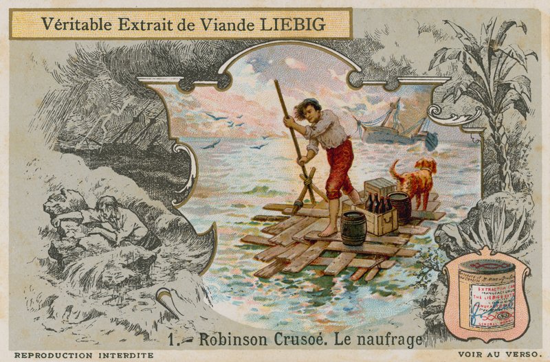 Robinson Crusoe a hajótörés után alkotó: European School