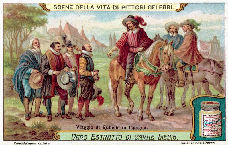 Rubens spanyolországi utazásai (chromolitho) alkotó: European School