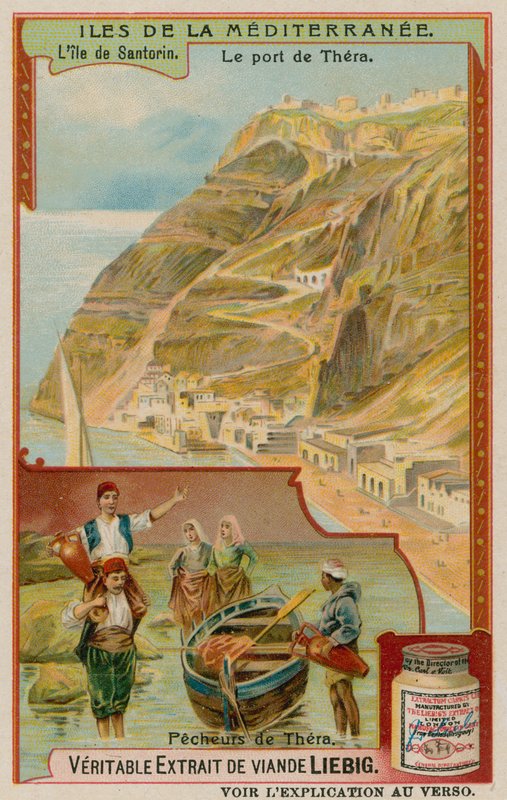 Santorini: Thira kikötője és halászai alkotó: European School