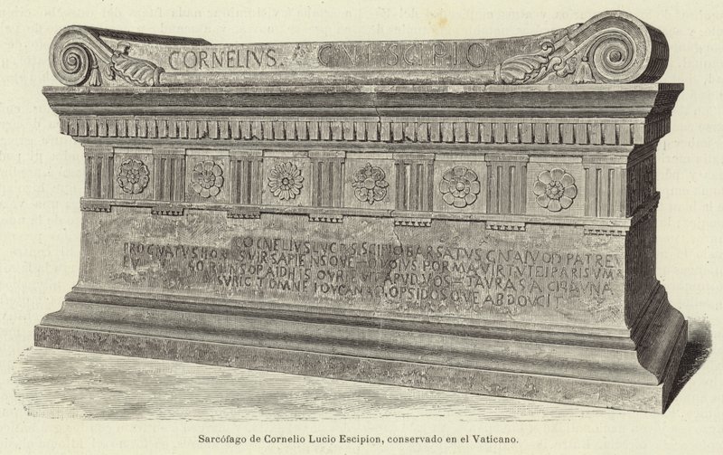 Cornelius Lucius Scipio szarkofágja, amelyet a Vatikánban őriznek alkotó: European School