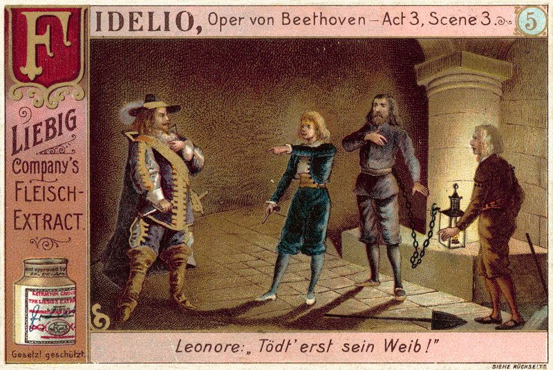 Jelenet Beethoven Fidelio című operájából (chromolitho) alkotó: European School