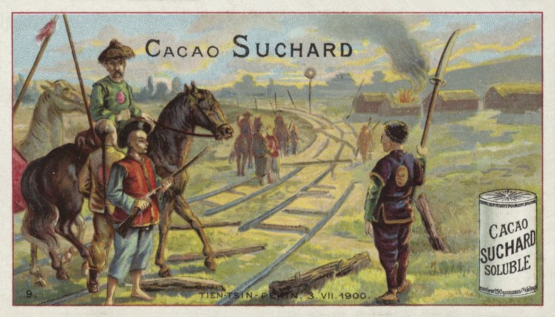 Leszakadt vasút Tiencsin és Peking között, Boxerlázadás, 1900 alkotó: European School