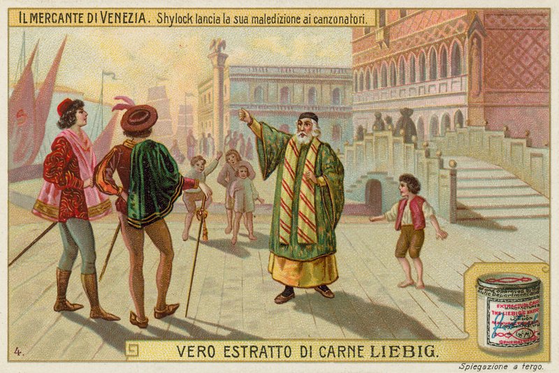 Shylock, Bassanio és Antonio alkotó: European School