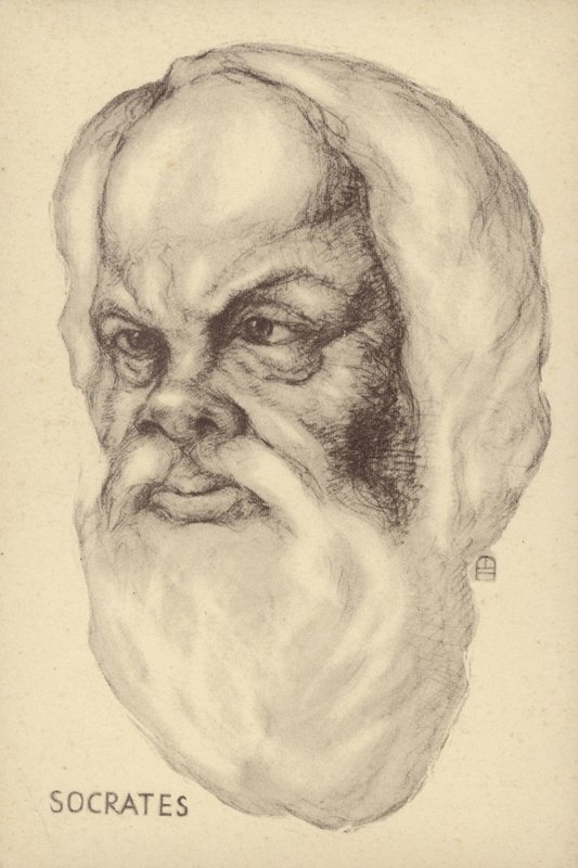 Szókratész (Kr. e. 469-399), ókori görög filozófus (litho) alkotó: European School