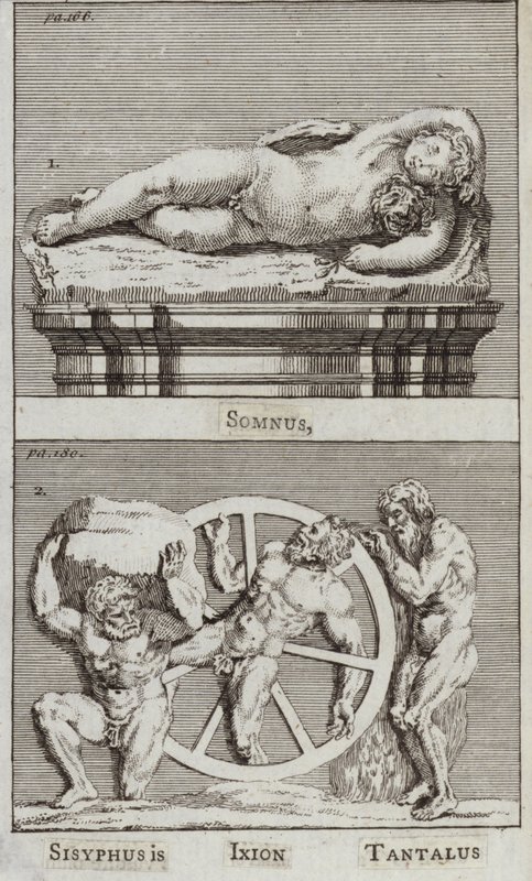 Alvás, Sziszifusz, Ixion, Tantalus (metszet) alkotó: European School