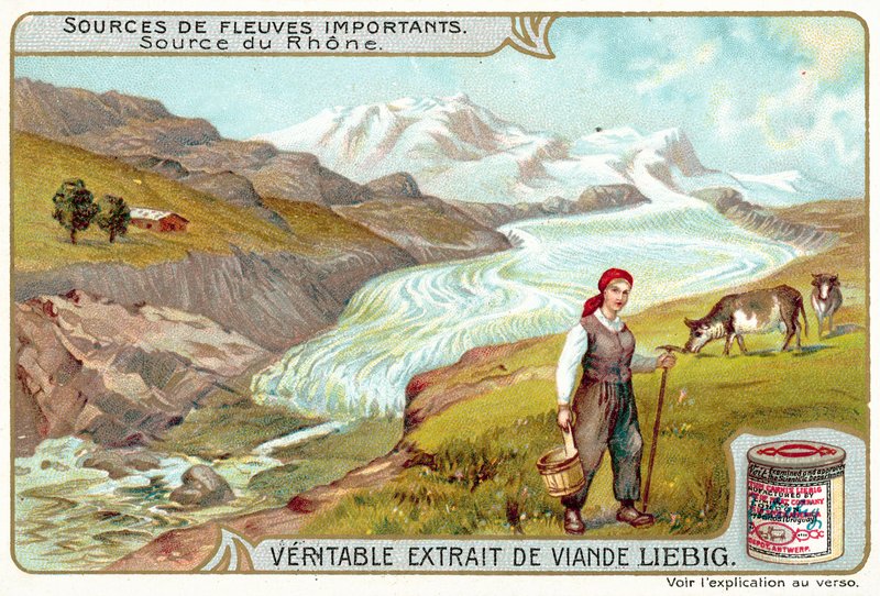 A Rhone forrása (chromolitho) alkotó: European School