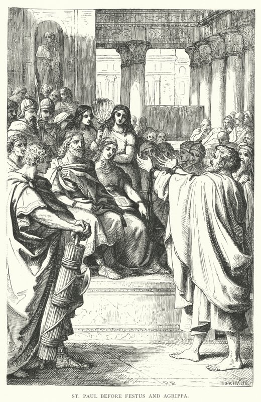 Szent Pál Festus és Agrippa előtt (metszet) alkotó: European School