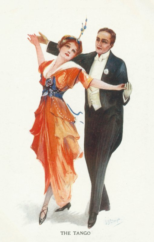 Tango (színes litográfia) alkotó: European School