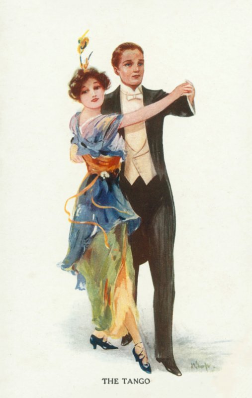 Tango (színes litográfia) alkotó: European School