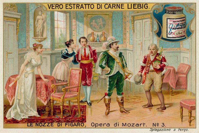 A gróf, a grófnő, Figaro és Susannah, valamint Antonio, a kertész alkotó: European School