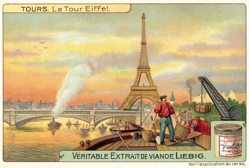 Az Eiffel-torony, Párizs (chromolitho) alkotó: European School