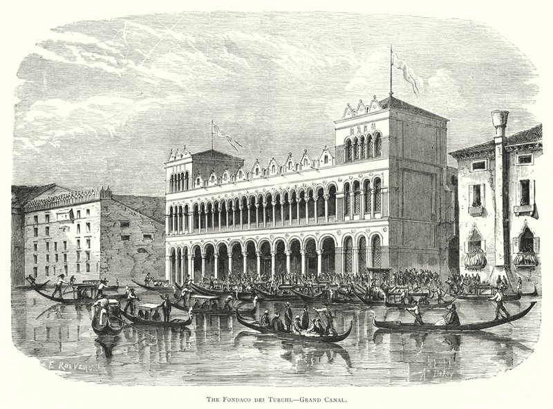 A Fondaco dei Turchi, Grand Canal (metszet) alkotó: European School