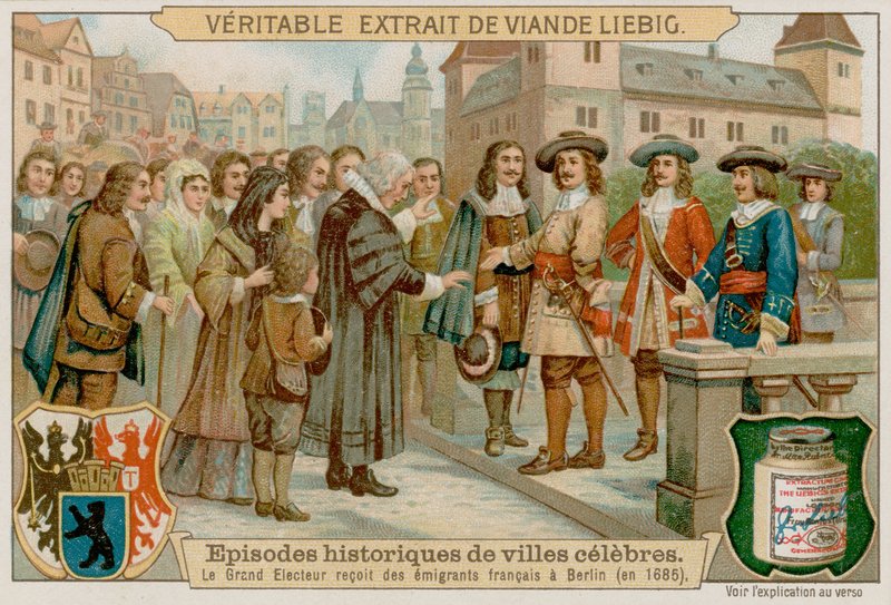 A nagy választófejedelem 1685-ben kiadja a potsdami ediktumot, amely a száműzött francia protestánsokat Berlinbe engedi alkotó: European School